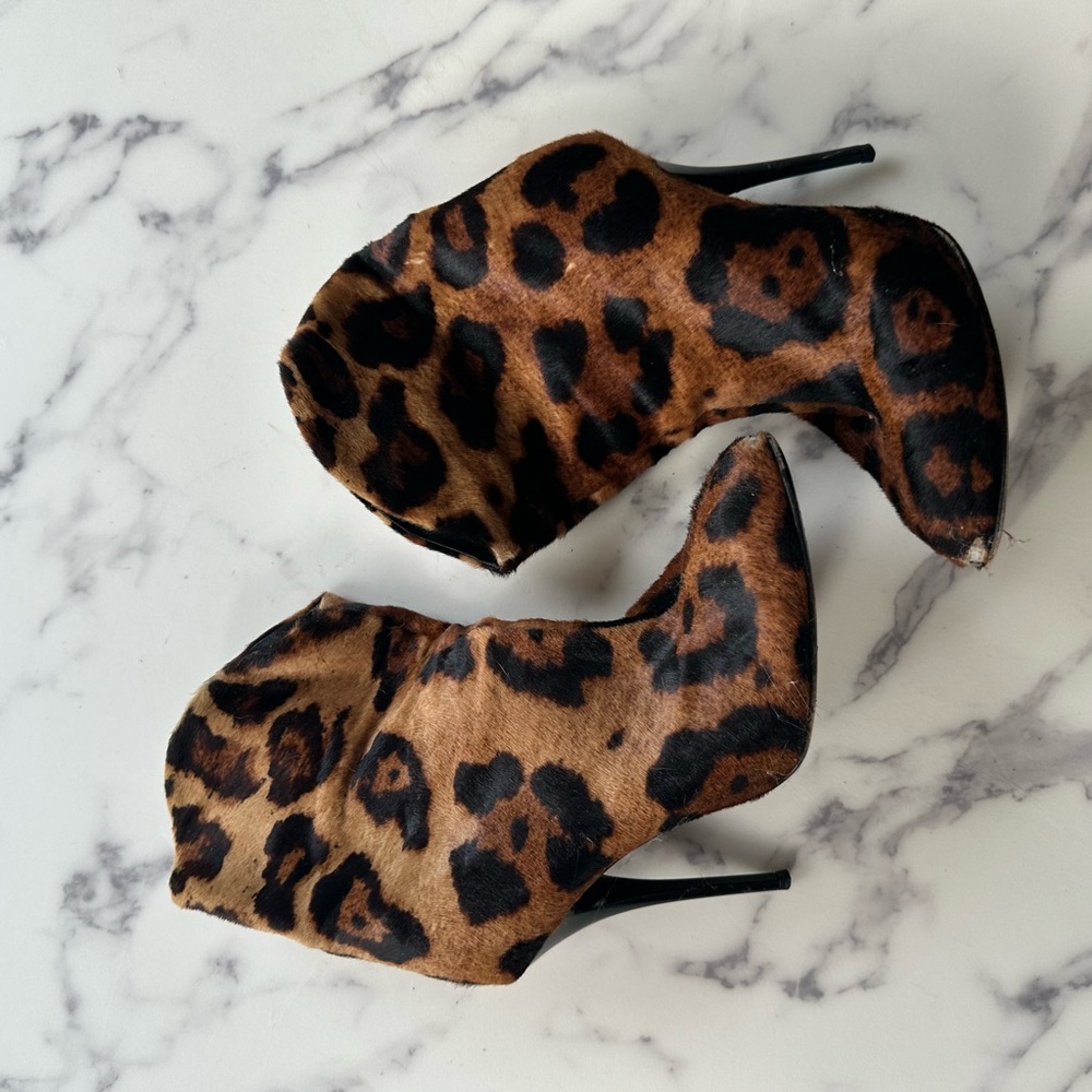 Giuseppe Zanotti Brown Leopard Heeled Boots